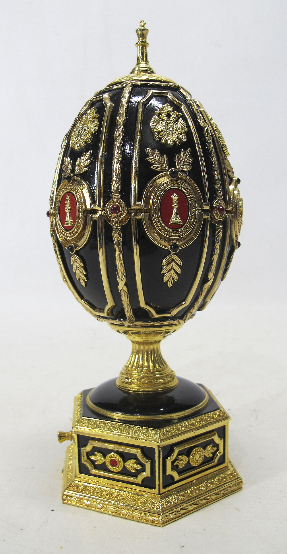 Vintage Imperial Jeweled Franklin Mint House of Faberge Egg Chess Board