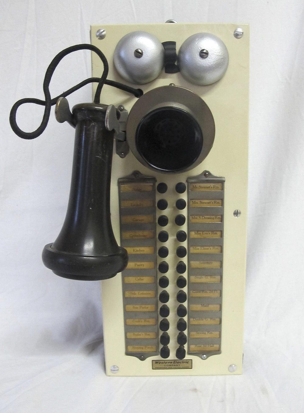 Antique Western Electric Push Button Intercom Telephone System Wall Mount Nr Yqz Ebay 