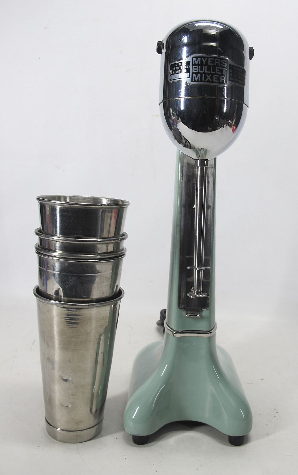 Vintage Retro Mint Green Myers Bullet Malt Milkshake Ice Cream Shop