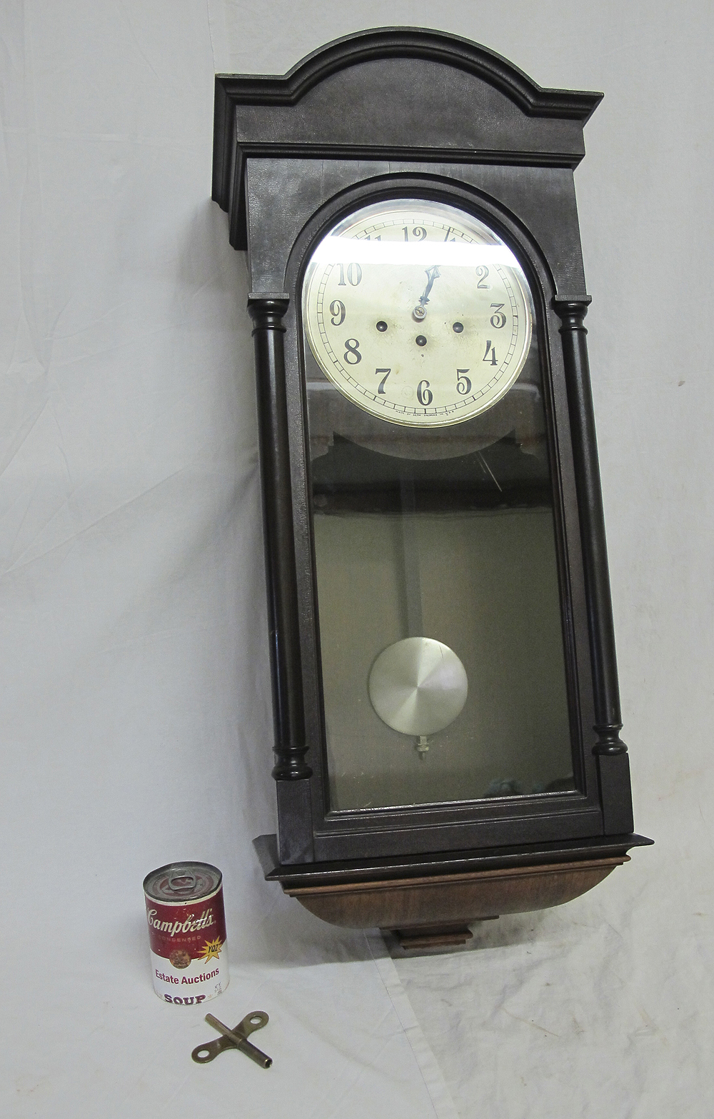 LARGE Antique Seth Thomas Wind Up Pendulum Wood Hanging Wall Clock